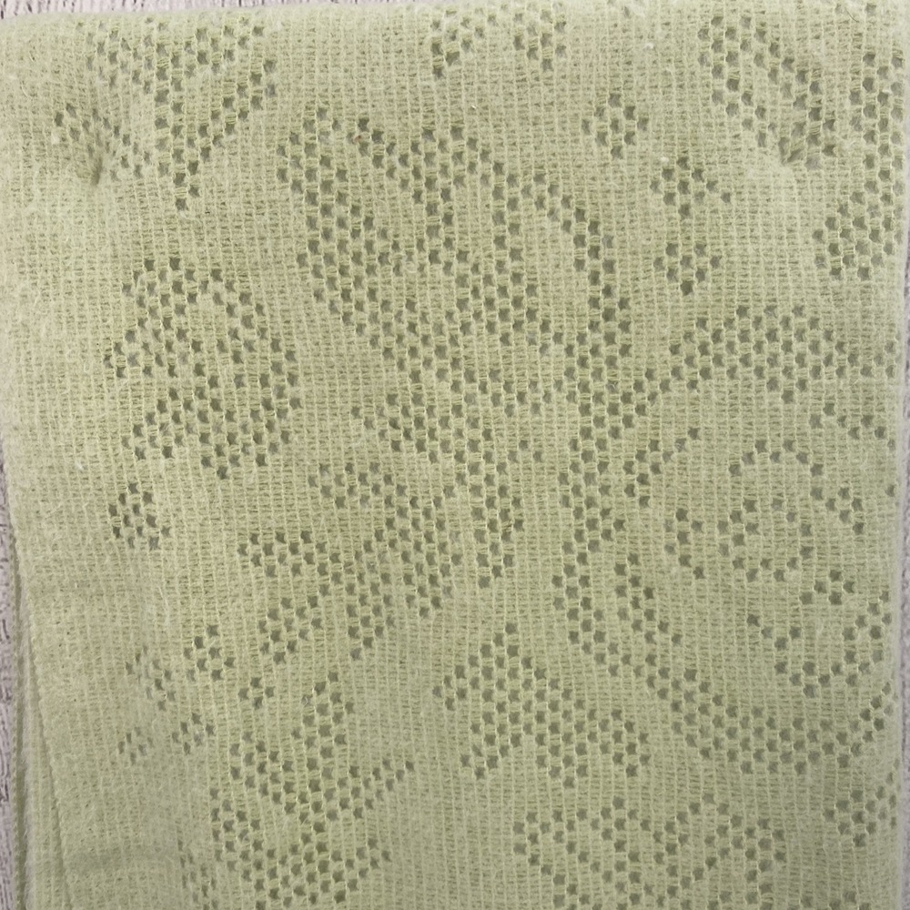 Elav Throw Blanket 51x67 Soft Seafoam Green Open Knit Portugal Delicate Floral - Picture 7 of 16